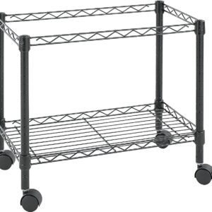 Alera FW601424BL Single-Tier Rolling File Cart, 24w X 14d X 21h, Black