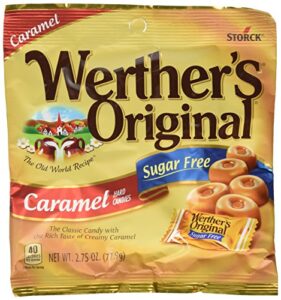 werther's, caramel sugar free hard candy, original, 2.75 ounce (pack of 4), multi
