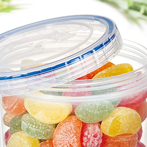 LOCK & LOCK Easy Essentials Twist Food Storage lids/Airtight containers, BPA Free, Short-22 oz-for Fruits, Clear