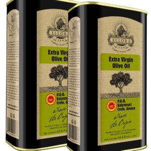 Ellora Farms Single Estate Traceable Extra Virgin Olive Oil 1 Liter PDO Tins | 2 Pack