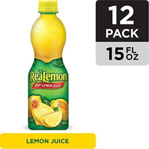 ReaLemon 100 Percent Lemon Juice, 15 fl oz bottle (Pack of 12)