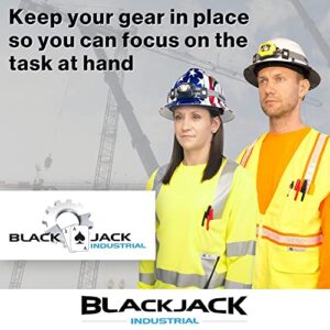 Blackjack Industrial BJi001 Hard Hat Clips for Headlamp, Lights, & Goggles| Fits All Hard Hats & Helmets | Heat Resistant for Mining, Oil and Gas, Utilities, and Construction Workers (Pack of 4 Clips)