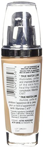 L'Oreal Paris True Match Lumi Healthy Luminous Makeup, C4 Shell Beige, 1 fl; oz.