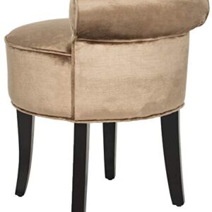 Safavieh Home Collection Georgia Burnt Orange and Distressed Grey Petite Vanity Stool