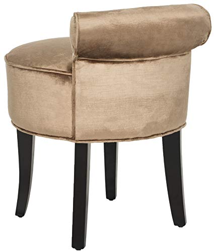 Safavieh Home Collection Georgia Burnt Orange and Distressed Grey Petite Vanity Stool