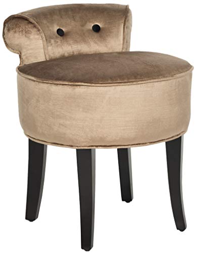 Safavieh Home Collection Georgia Burnt Orange and Distressed Grey Petite Vanity Stool