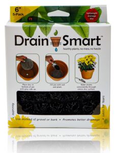 drain smart 6” 5-pack 3d mesh drainage discs - perfect for indoor/outdoor potted plants | container gardening | plant pot liner minimize root rot | made in the usa