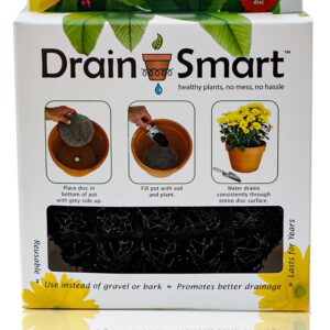 Drain Smart 6” 5-Pack 3D Mesh Drainage Discs - Perfect for Indoor/Outdoor Potted Plants | Container Gardening | Plant Pot Liner Minimize Root Rot | Made in The USA