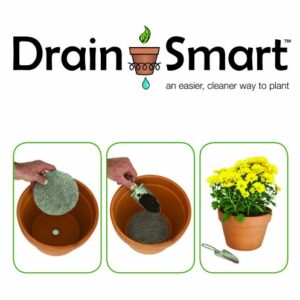 Drain Smart 6” 5-Pack 3D Mesh Drainage Discs - Perfect for Indoor/Outdoor Potted Plants | Container Gardening | Plant Pot Liner Minimize Root Rot | Made in The USA