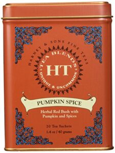harney & sons pumpkin spice rooibos tea 20 ct sachet tin
