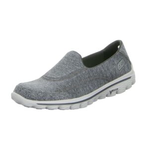 Skechers Performance Women's Go Walk 2 Slip-On Walking Shoe, Heather Grey, 6.5 M US