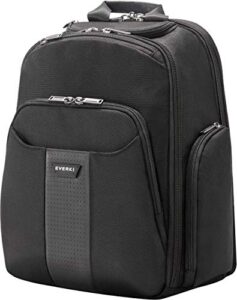 everki versa 2 premium business 14.1-inch / macbook pro 15 backpack, ballistic nylon, travel friendly (ekp127b) , black
