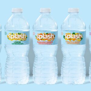 Splash Refresher Mandarin Orange Flavored Water, 16.9 Fl Oz, Plastic Bottle, Pack of 6