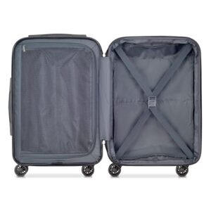 DELSEY Paris Helium Aero Hardside Expandable Luggage with Spinner Wheels, Titanium, Carry-On 19 Inch