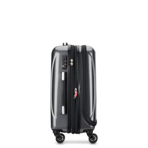 DELSEY Paris Helium Aero Hardside Expandable Luggage with Spinner Wheels, Titanium, Carry-On 19 Inch