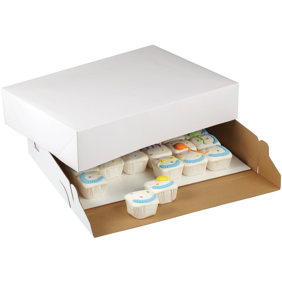 Wilton 2-Pack Corrugated Cake Box, 19 by 14 by 4-Inch