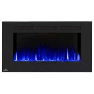 napoleon allure 42 inch wall mount electric fireplace - black, nefl42fh