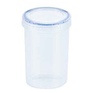 lock & lock easy essentials twist food storage lids/airtight containers, bpa free, tall-11 oz-for nuts, clear