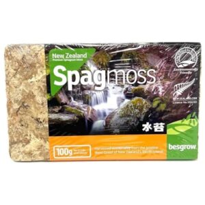 besgrow premium new zealand sphagnum moss, 100g (8l when hydrated) - harvested sustainably from the pristine west coast of new zealand's south island