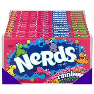 nerds candy, rainbow, 5 ounce movie theater candy boxes (pack of 12)