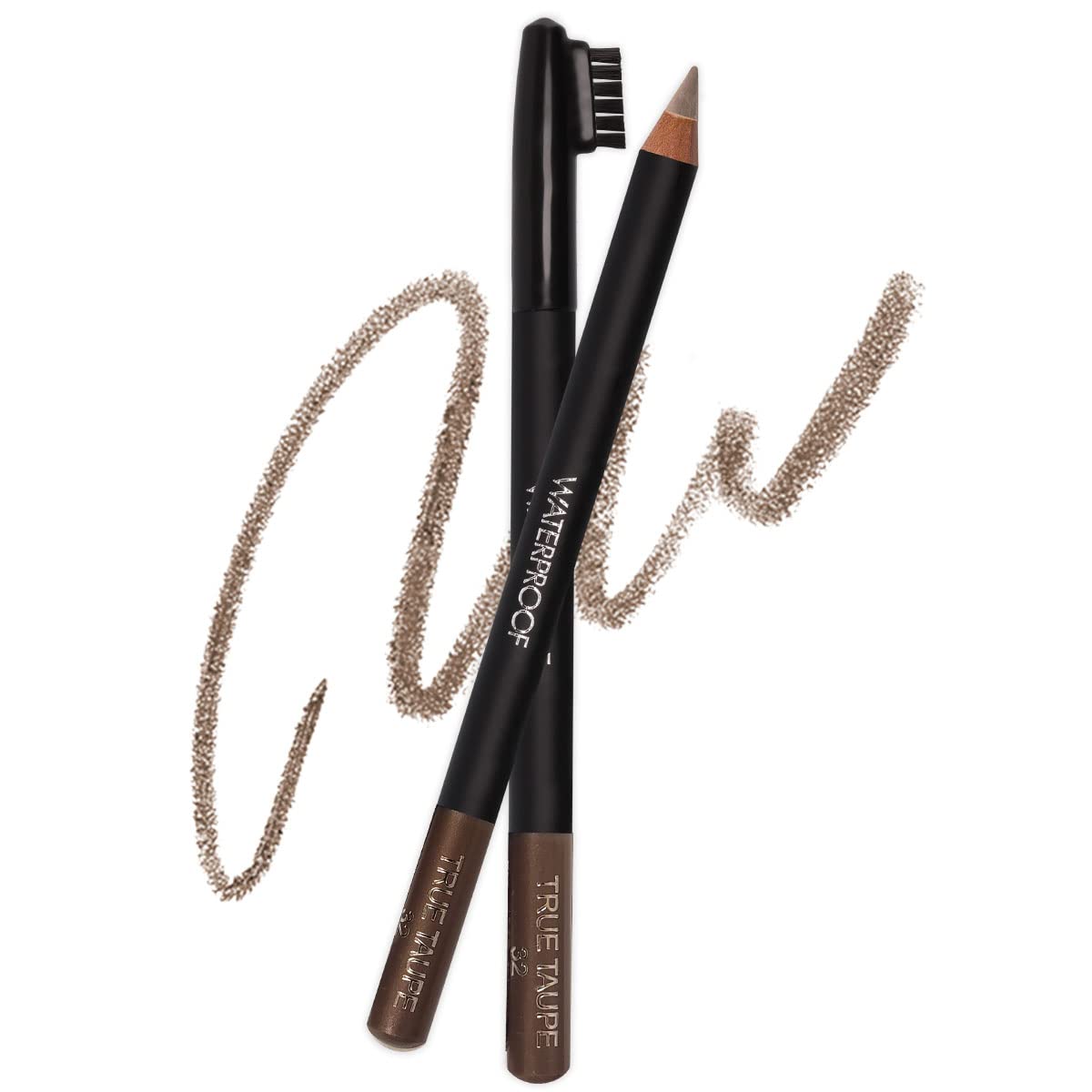 Sorme Cosmetics Waterproof Eyebrow Pencil (True Taupe) | Natural Defining Brow Liner with Brush | Smudge-Proof & Waterproof Eyebrow Makeup | Nourishing Eye Brow Pencil for All Skin Types