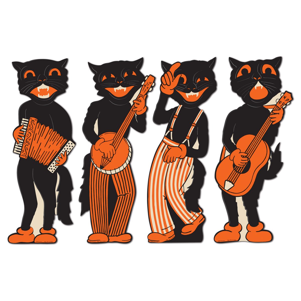 Beistle Scat Cat Band Cutouts