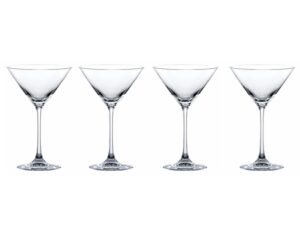 nachtmann vivendi collection, martini glasses, cocktail drinking glass, made of crystal glass, clear, 6.88 oz, set of 4, straight stemmed, classic design, dishwasher safe
