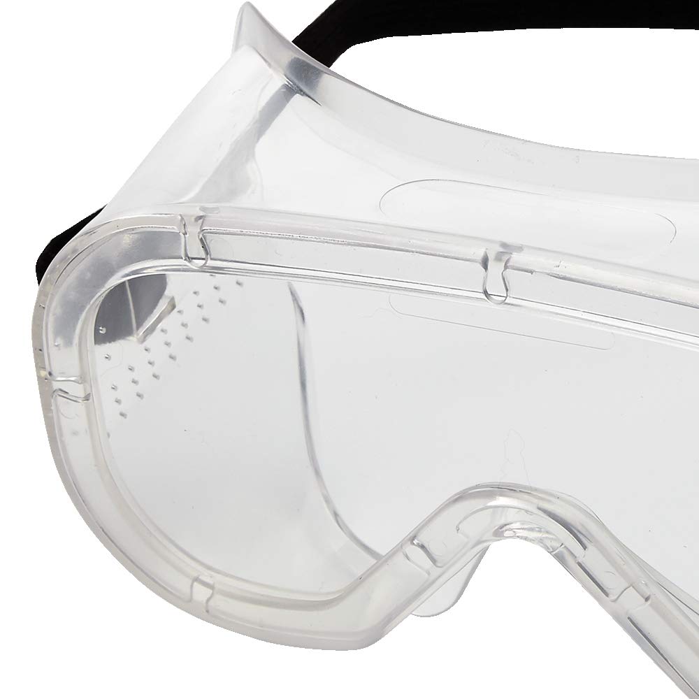 Sellstrom Safety Goggles Eye Protection, Flexible, Soft Protective Eye Shield for Men and Women with Clear Lens and Body, Direct Vent, Adjustable Strap, S81000