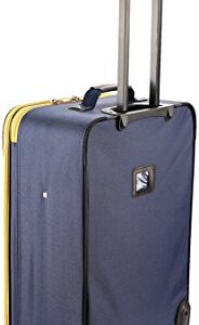 Rockland Journey Softside Upright Luggage Set, Expandable, Navy, 4-Piece (14/19/24/28)