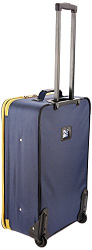 Rockland Journey Softside Upright Luggage Set, Expandable, Navy, 4-Piece (14/19/24/28)