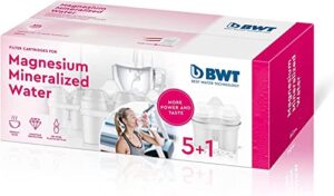 bwt 6-pack long life mg2+ cartridge for water filters, 120-liter capacity