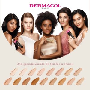 Dermacol - Full Coverage Foundation, Liquid Makeup Matte Foundation with SPF 30, Waterproof Foundation for Oily Skin, Acne, & Under Eye Bags, Long-Lasting Makeup Products, 30g, Shade 210