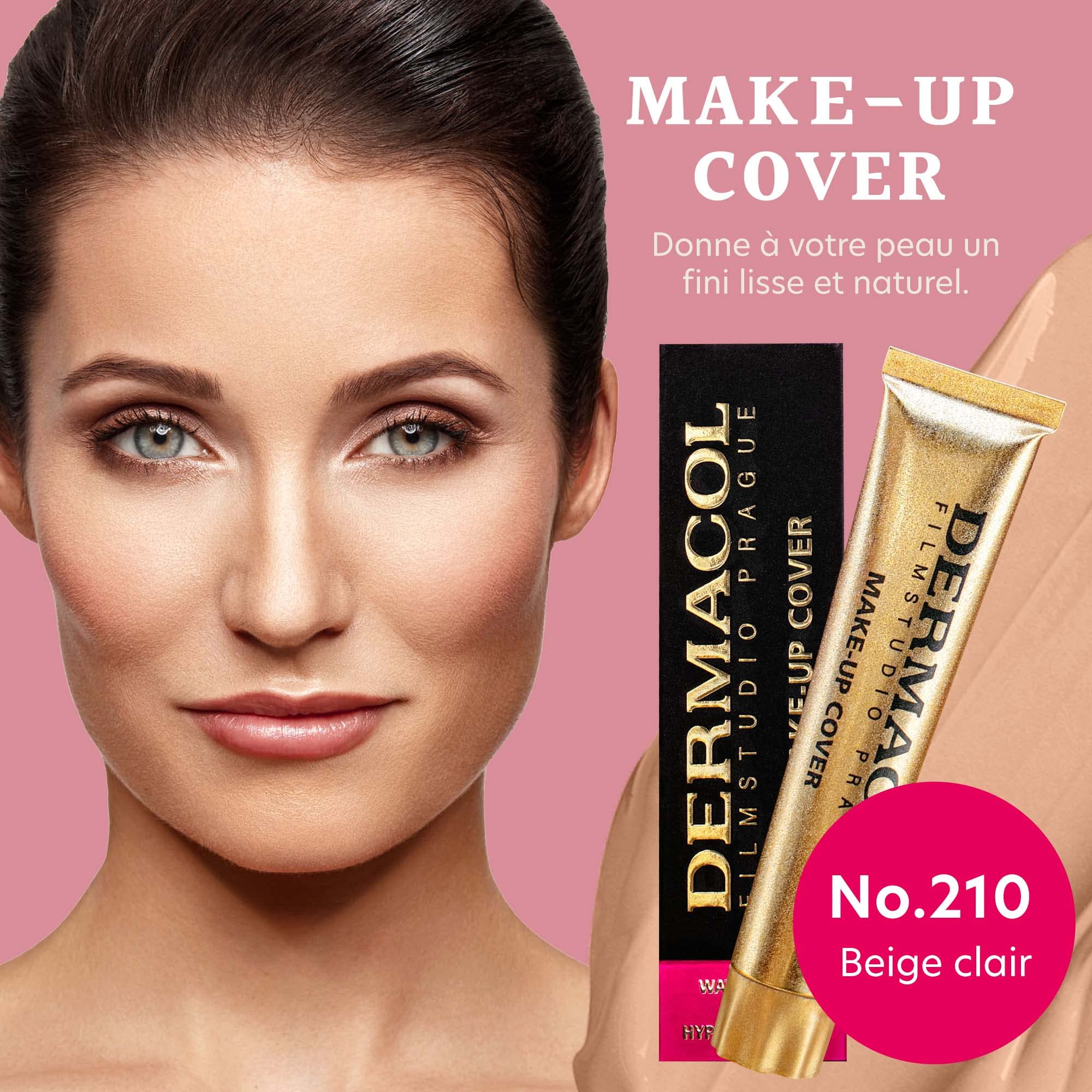Dermacol - Full Coverage Foundation, Liquid Makeup Matte Foundation with SPF 30, Waterproof Foundation for Oily Skin, Acne, & Under Eye Bags, Long-Lasting Makeup Products, 30g, Shade 210