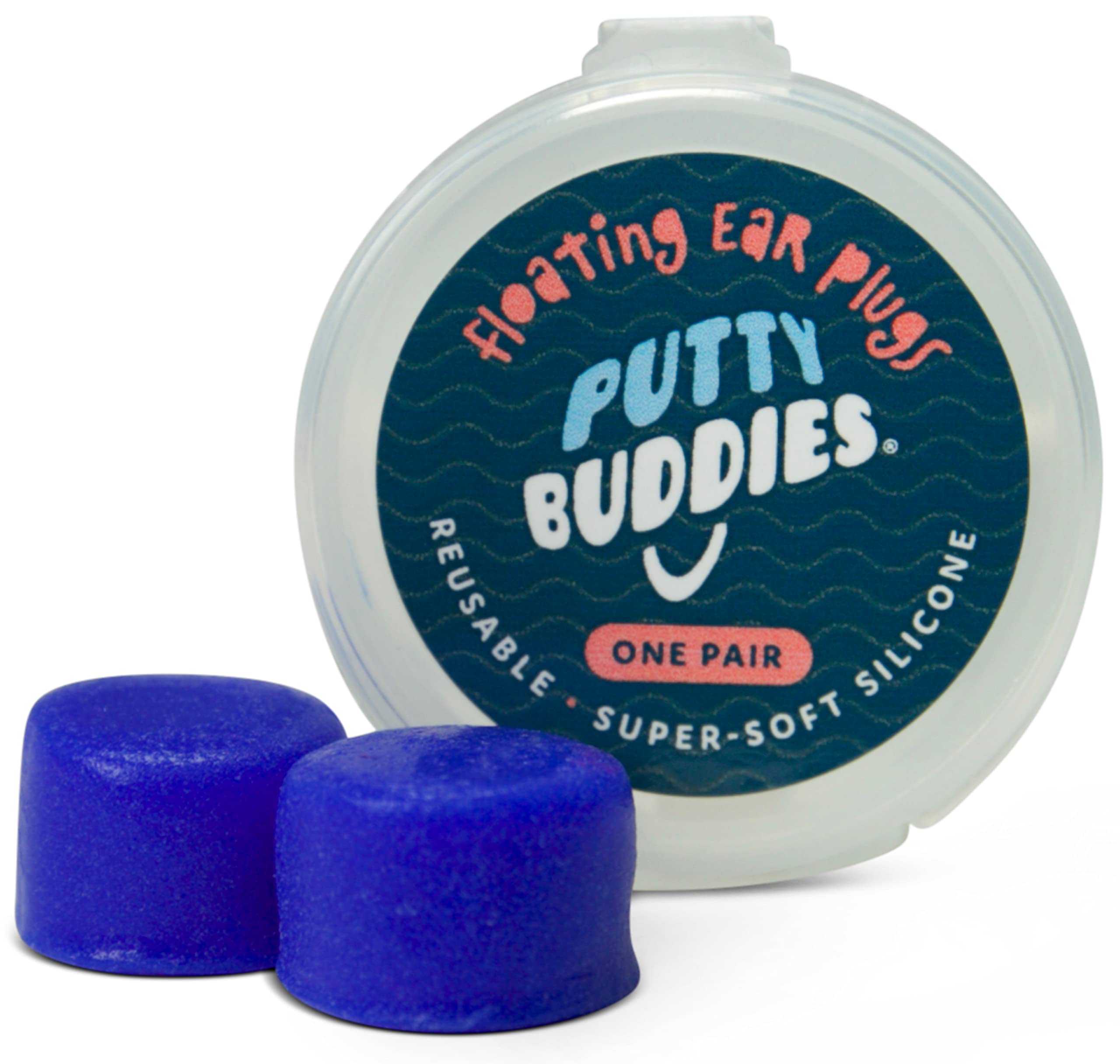 PUTTY BUDDIES Floating Earplugs 3-Pair Pack – Soft Silicone Ear Plugs for Swimming & Bathing – Invented by Physician – Block Water– Premium Swim Earplugs – Doctor Recommended – Ear Tubes