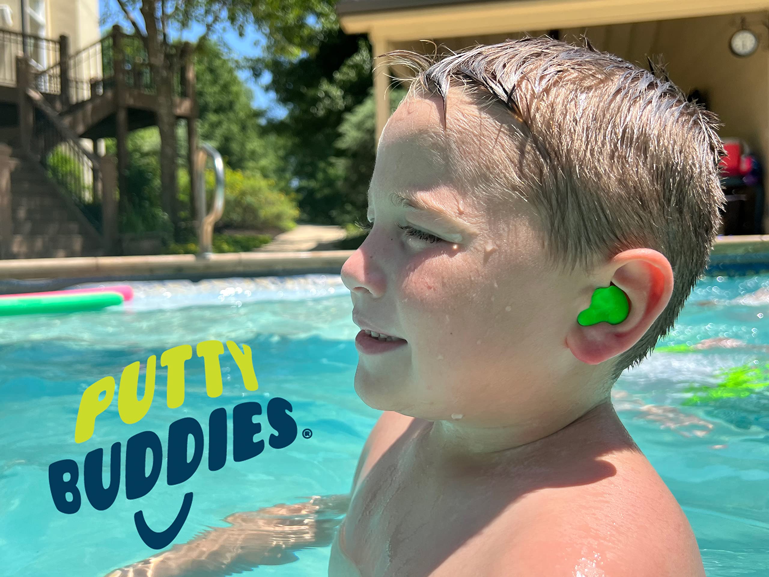 PUTTY BUDDIES Floating Earplugs 3-Pair Pack – Soft Silicone Ear Plugs for Swimming & Bathing – Invented by Physician – Block Water– Premium Swim Earplugs – Doctor Recommended – Ear Tubes