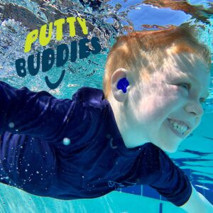 PUTTY BUDDIES Floating Earplugs 3-Pair Pack – Soft Silicone Ear Plugs for Swimming & Bathing – Invented by Physician – Block Water– Premium Swim Earplugs – Doctor Recommended – Ear Tubes