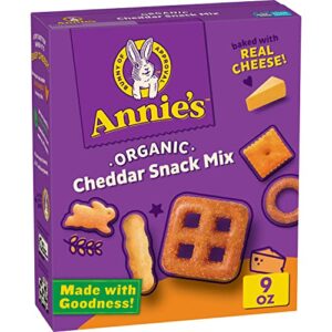 annie's organic cheddar snack mix with assorted crackers and pretzels, 9 oz.