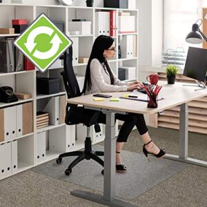 floortex® cleartex® enhanced polymer rectangular chair mat for carpets up to 3/8" - 48" x 60"