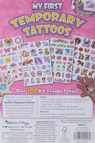 Melissa & Doug My First Temporary Tattoos - Pink Activity Pad Sticker Pad