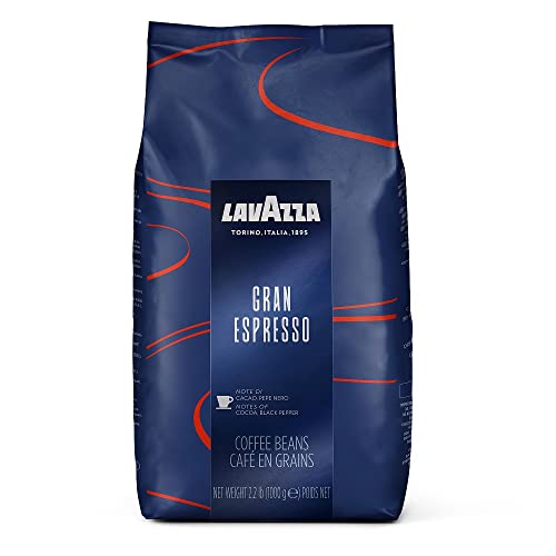 Lavazza Gran Espresso Whole Bean Coffee Blend, Medium Espresso Roast, Bag 2.2 LB (Pack of 1), Balanced and rich flavor with notes of cocoa