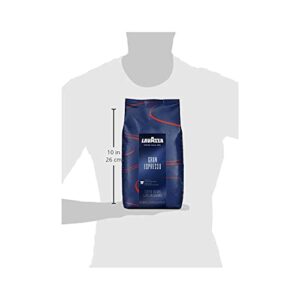 Lavazza Gran Espresso Whole Bean Coffee Blend, Medium Espresso Roast, Bag 2.2 LB (Pack of 1), Balanced and rich flavor with notes of cocoa