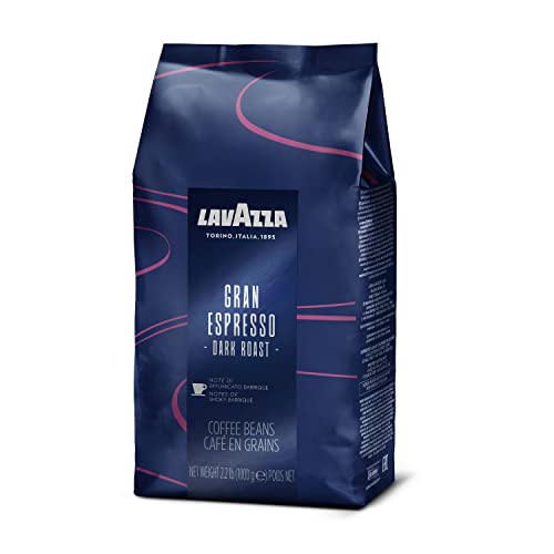 Lavazza Gran Espresso Whole Bean Coffee Blend, Medium Espresso Roast, Bag 2.2 LB (Pack of 1), Balanced and rich flavor with notes of cocoa