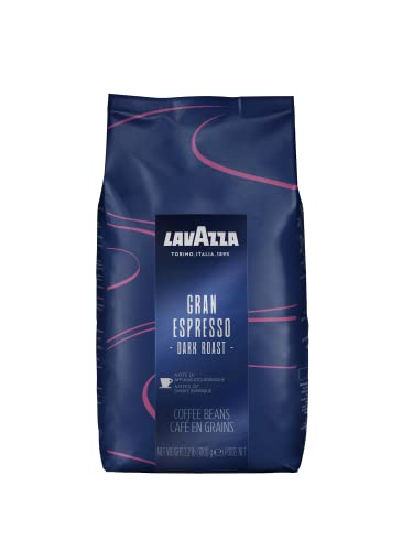 Lavazza Gran Espresso Whole Bean Coffee Blend, Medium Espresso Roast, Bag 2.2 LB (Pack of 1), Balanced and rich flavor with notes of cocoa