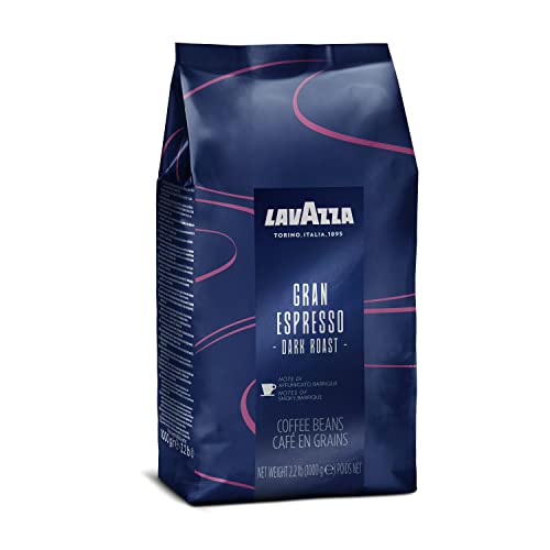 Lavazza Gran Espresso Whole Bean Coffee Blend, Medium Espresso Roast, Bag 2.2 LB (Pack of 1), Balanced and rich flavor with notes of cocoa