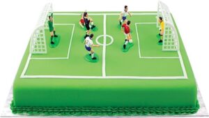 pme cake and cupcakes, set of 9 soccer toppers, standard, multicolor