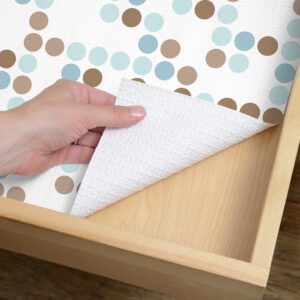 Con-Tact Brand Grip Prints Durable Adhesive Non-Slip Shelf and Drawer Liner, 18" x 4', Polka Blue