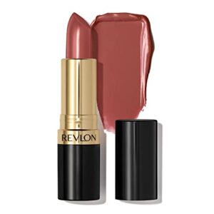 revlon super lustrous lipstick, high impact lipcolor with moisturizing creamy formula, infused with vitamin e and avocado oil in nude / brown, rose velvet (130)