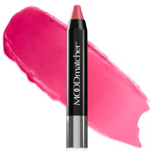 moodmatcher twist stick original color-change lipstick -12 hour long wear, waterproof, ultra hydrating with aloe & vitamin e, smudgeproof, faderproof & kissproof (pink)