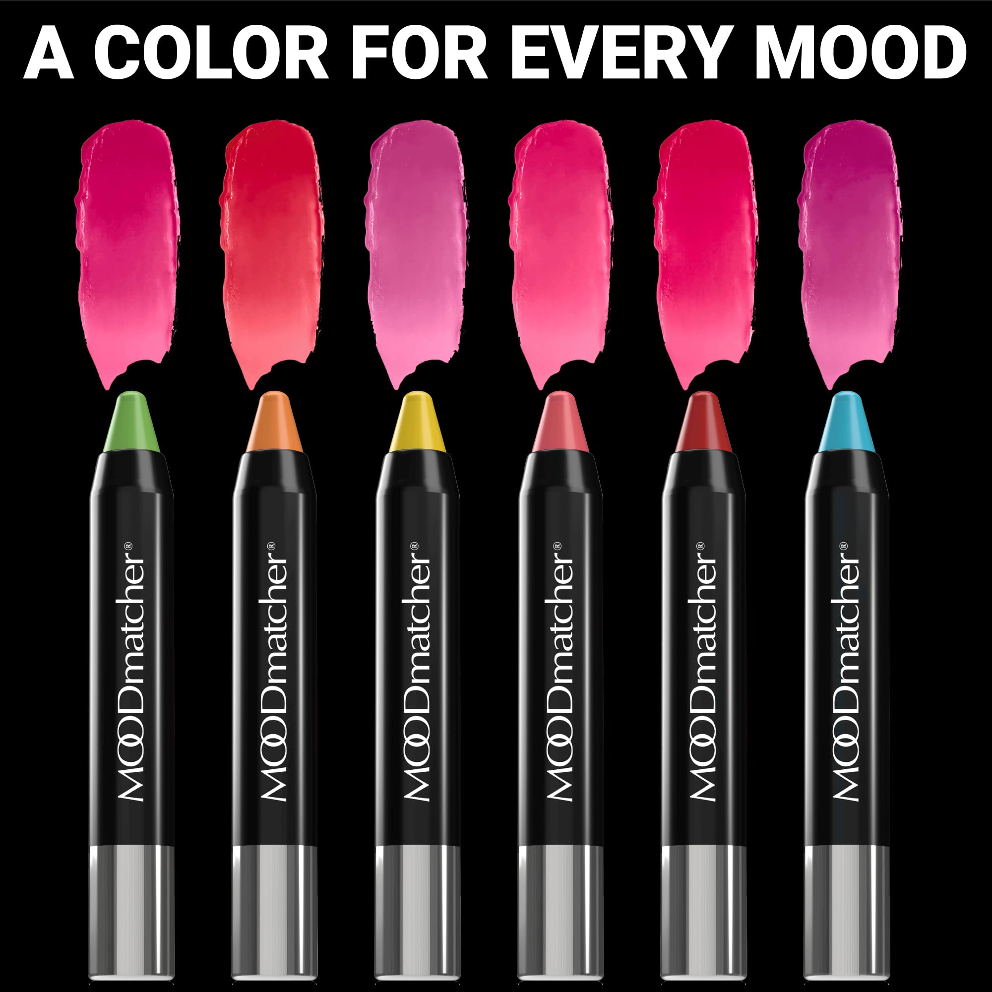 MOODmatcher Twist Stick Original Color-Change Lipstick -12 Hour Long Wear, Waterproof, Ultra Hydrating With Aloe & Vitamin E, Smudgeproof, faderproof & Kissproof (Pink)