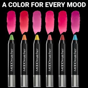 MOODmatcher Twist Stick Original Color-Change Lipstick, Red-12 Hour Long Wear, Waterproof, Ultra Hydrating With Aloe & Vitamin E, Smudgeproof, faderproof & Kissproof (Green)